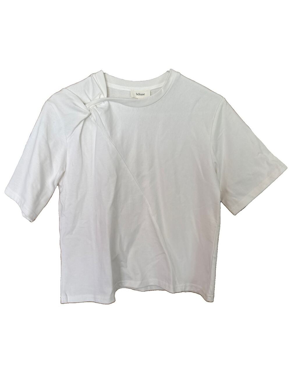 Böhme Women White Shirt Featuring An Asymmetrical Twist Size Small NWT.